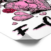 Poster Corbeau drôle F-caw-f Saint Valentin Oiseau noir F (Coin)