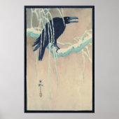 Poster Corbeau en neige (Devant)