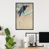Poster Corbeau en neige (Bureau à domicile)