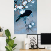 Poster Corbeau et Fleur par Ohara Koson (Bureau à domicile)