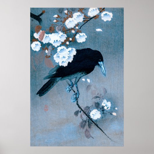 Poster Corbeau et Fleur par Ohara Koson (Devant)