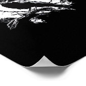 Poster Corbeau F-Caw-F Oiseau Drôle Esthétique Décontract (Coin)