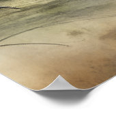 Poster Corbeau gothique rouge et Rose (Coin)