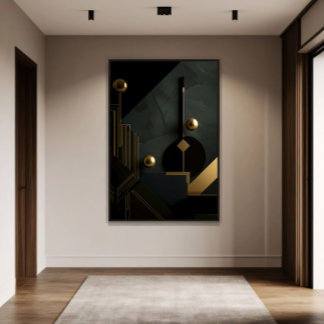 Poster Corbeau minimaliste Lumière D'Or
