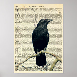 Poster Corbeau perché, Corbeau, Edgar Allan Poe, Gothique
