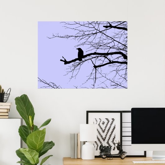 Poster Corbeau sur l'arbre (Bureau à domicile)