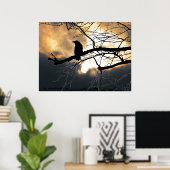 Poster Corbeau sur l'arbre (Bureau à domicile)