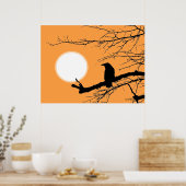 Poster Corbeau sur le soleil de l'arbre (Cuisine)
