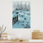 Poster Corbeaux sur la neige (Cuisine)