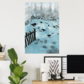 Poster Corbeaux sur la neige (Bureau à domicile)