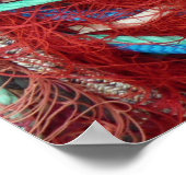 Poster Cordages et filets rouges (Coin)
