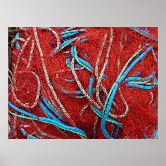 Poster Cordages et filets rouges (Devant)