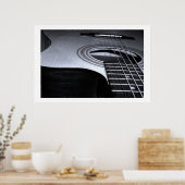 Poster Cordes de guitare BW (Cuisine)