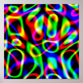 Poster Cordes de voyage psychédélique foncées