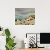 Poster Cordes sur la plage Étretat Matisse (Bureau à domicile)