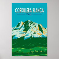 Cordillère Blanca Pérou Voyage Art Vintage
