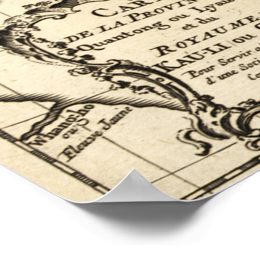 Poster CoréeCarte panoramiqueCorée (Coin)