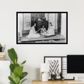 Poster Coréennes Baguette de repassage 1910 (Bureau à domicile)