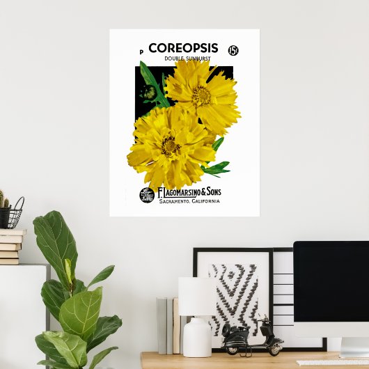 Poster Coréopsis (Bureau à domicile)