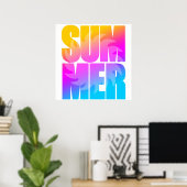 Poster Corey Tiger 80s Été Soleil (Bureau à domicile)