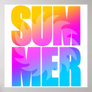Poster Corey Tiger 80s Été Soleil