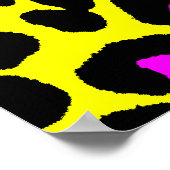 Poster Corey Tiger 80s Leopard Spots (Jaune) (Coin)