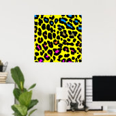 Poster Corey Tiger 80s Leopard Spots (Jaune) (Bureau à domicile)