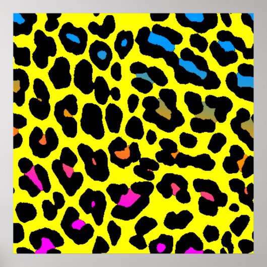 Poster Corey Tiger 80s Leopard Spots (Jaune) (Devant)