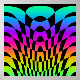 Poster Corey Tiger 80s Op Art Vintage