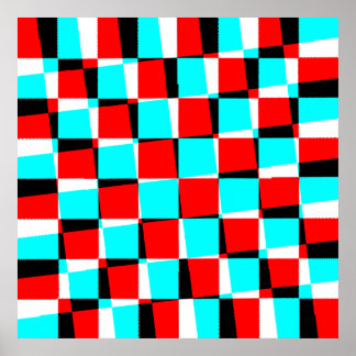 Poster Corey Tiger 80s Op Art Vintage