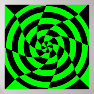 Poster Corey Tiger 80s Op Art Vintage