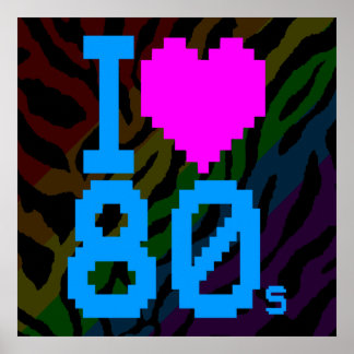 Poster Corey Tiger 80s Retro I Love 80s