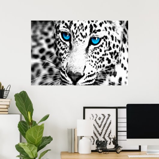 Poster Corey Tiger 80s Retro Leopard (Bureau à domicile)
