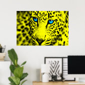 Poster Corey Tiger 80s Retro Leopard (Bureau à domicile)