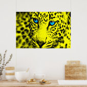 Poster Corey Tiger 80s Retro Leopard (Cuisine)