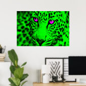 Poster Corey Tiger 80s Retro Leopard (Bureau à domicile)
