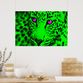 Poster Corey Tiger 80s Retro Leopard (Cuisine)