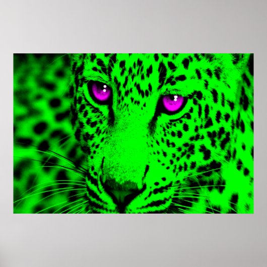 Poster Corey Tiger 80s Retro Leopard (Devant)