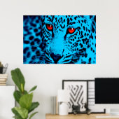 Poster Corey Tiger 80s Rétro Léopard (Bureau à domicile)
