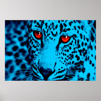 Poster Corey Tiger 80s Rétro Léopard