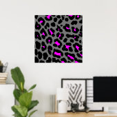 Poster Corey Tiger 80s Retro Leopard Motif (Bureau à domicile)
