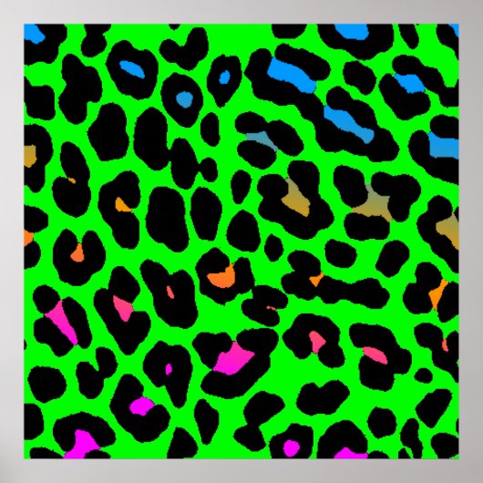 Poster Corey Tiger 80s Retro Leopard Motif (Devant)