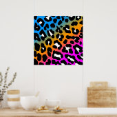 Poster Corey Tiger 80s Retro Leopard Motif (Cuisine)