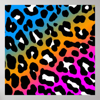 Poster Corey Tiger 80s Retro Leopard Motif
