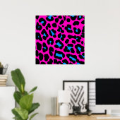 Poster Corey Tiger 80s Retro Leopard Motif (Bureau à domicile)