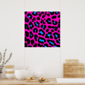 Poster Corey Tiger 80s Retro Leopard Motif (Cuisine)