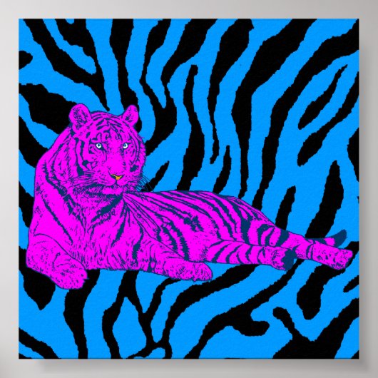 Poster Corey Tiger 80s Rétro Salon Tiger (Devant)