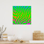 Poster Corey Tiger 80s Retro Tiger Motif (Cuisine)