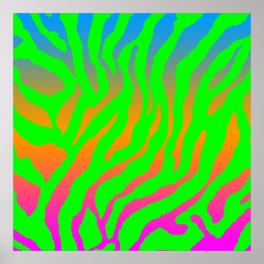 Poster Corey Tiger 80s Retro Tiger Motif (Devant)
