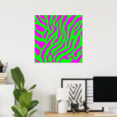 Poster Corey Tiger 80s Retro Tiger Motif (Bureau à domicile)